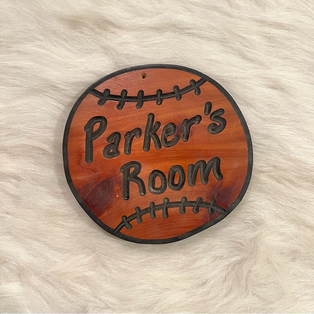Custom Wooden Baseball Room Sign